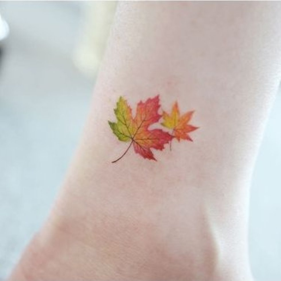 Autumnal Inspired Tattoos   Autumnal Leaf Tattoo 