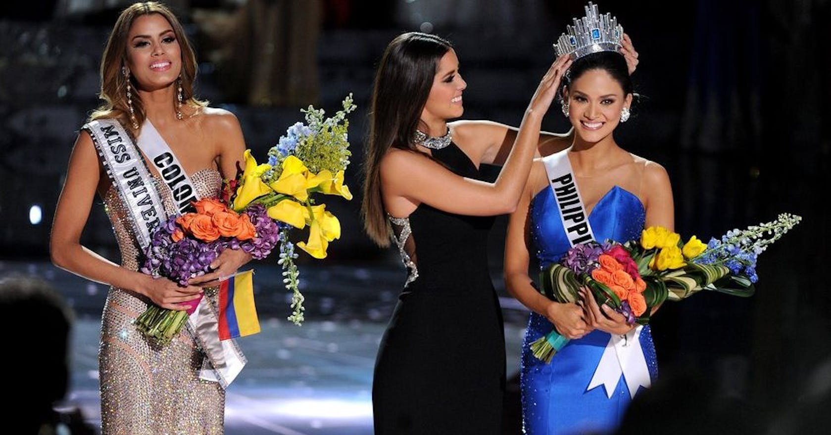 The painfully awkward moment when they crowned the wrong Miss Universe ...