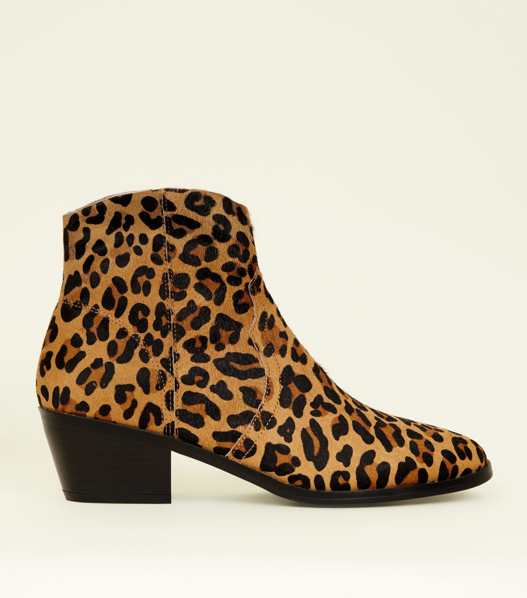 11 Animal Print Boots That Are Perfect For Any Weather   Tan Leather Leopard Print Western Boots 