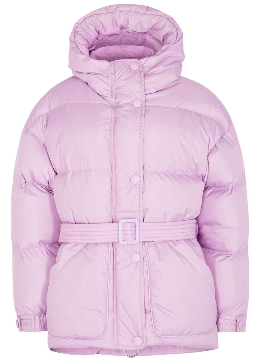 rihanna pink puffer coat