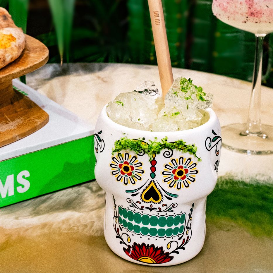 day of the dead margarita glasses