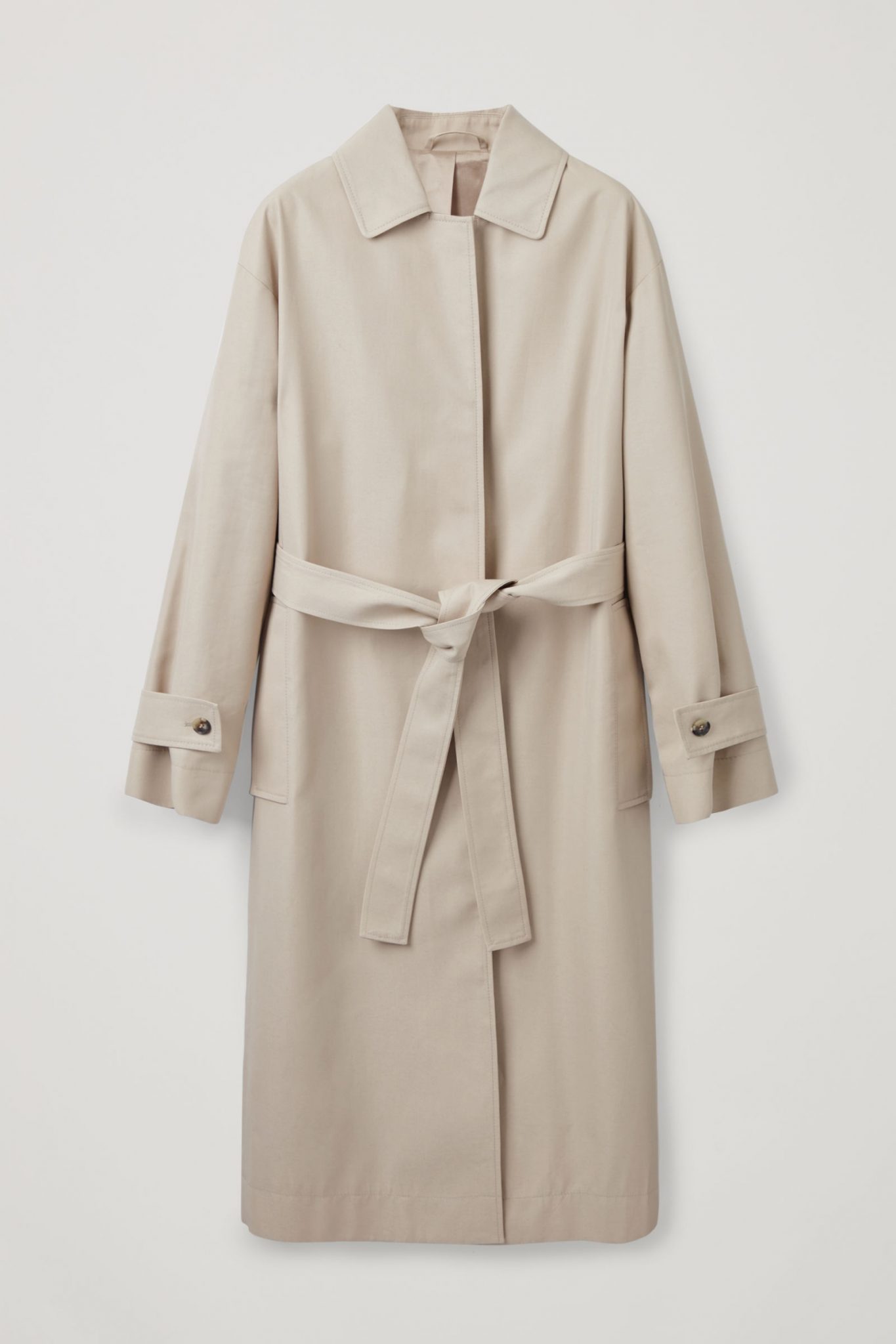 cos organic cotton trench coat