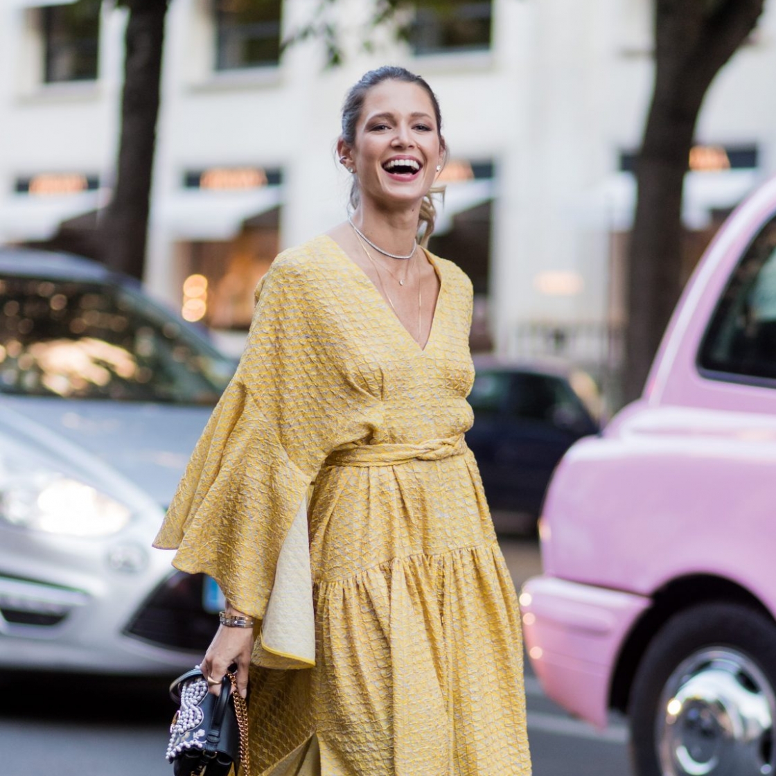 long yellow summer dress