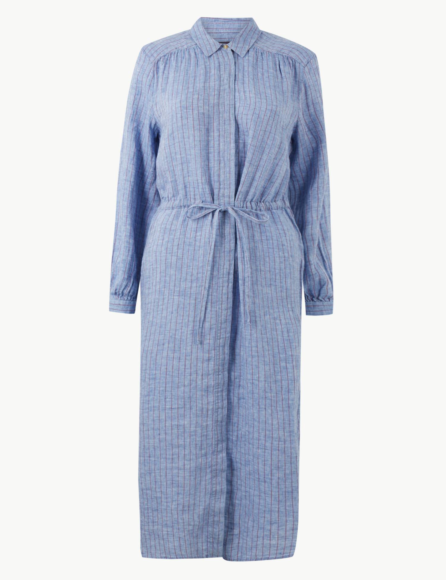 marks and spencer linen dress