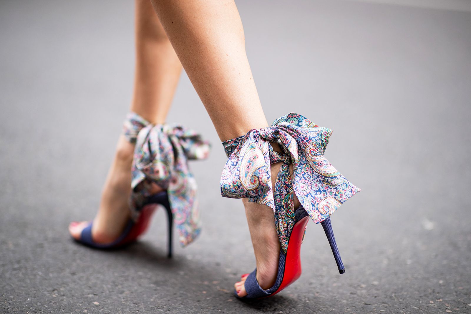 louboutin wrap heels