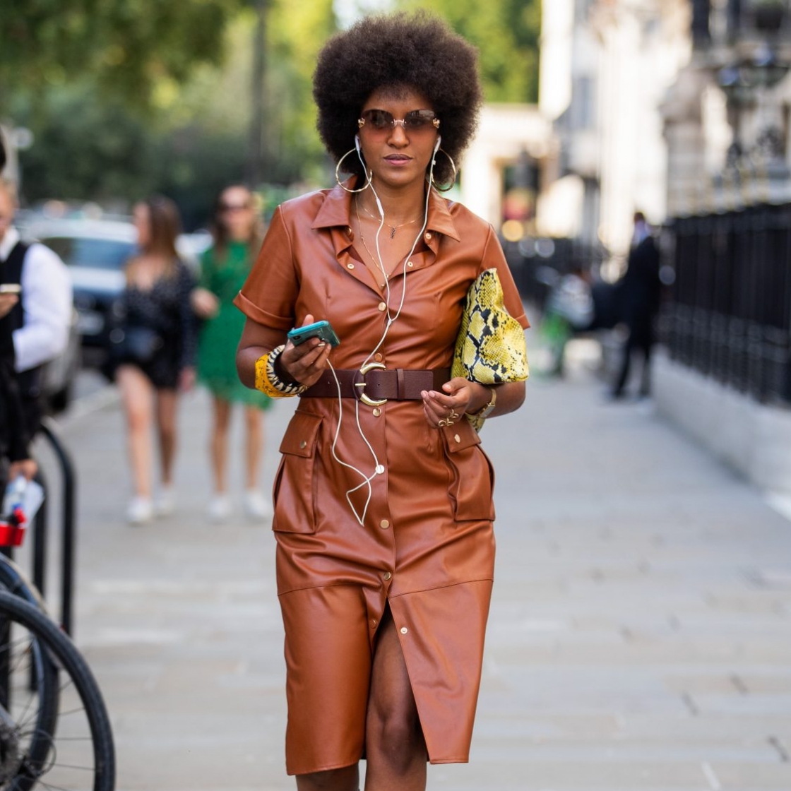 zara tan leather dress