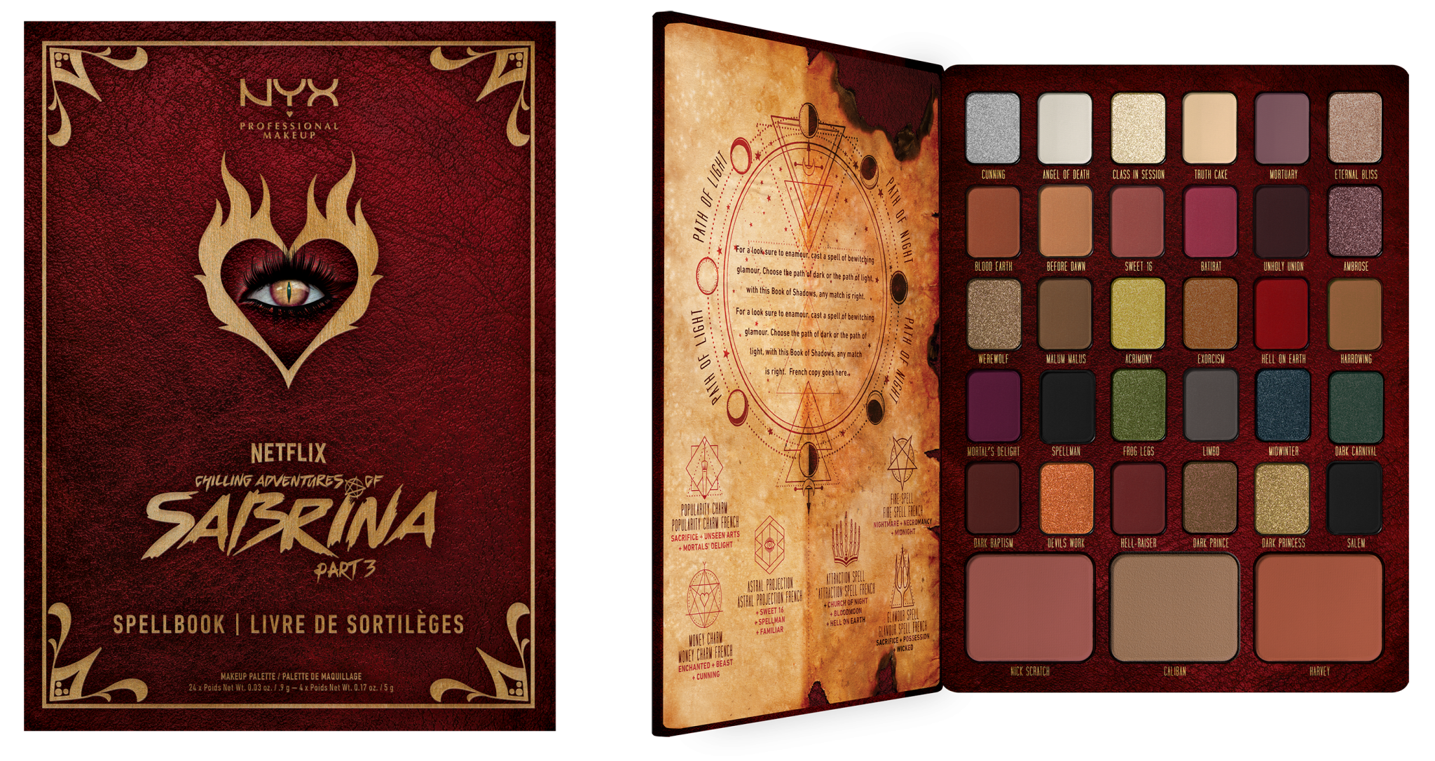 NYX has collaborated with Chilling Adventures of Sabrina on a