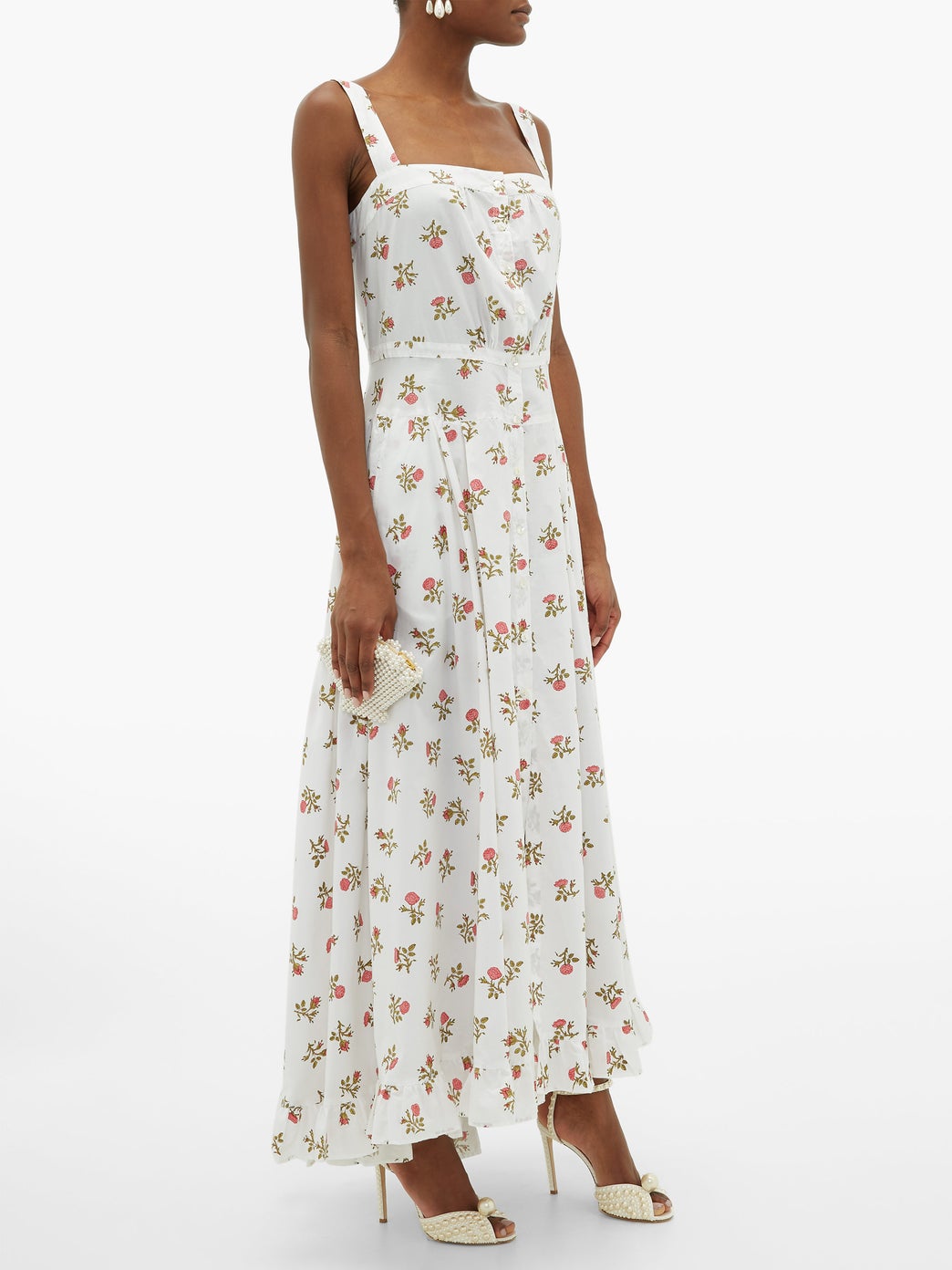 white floral maxi dress uk