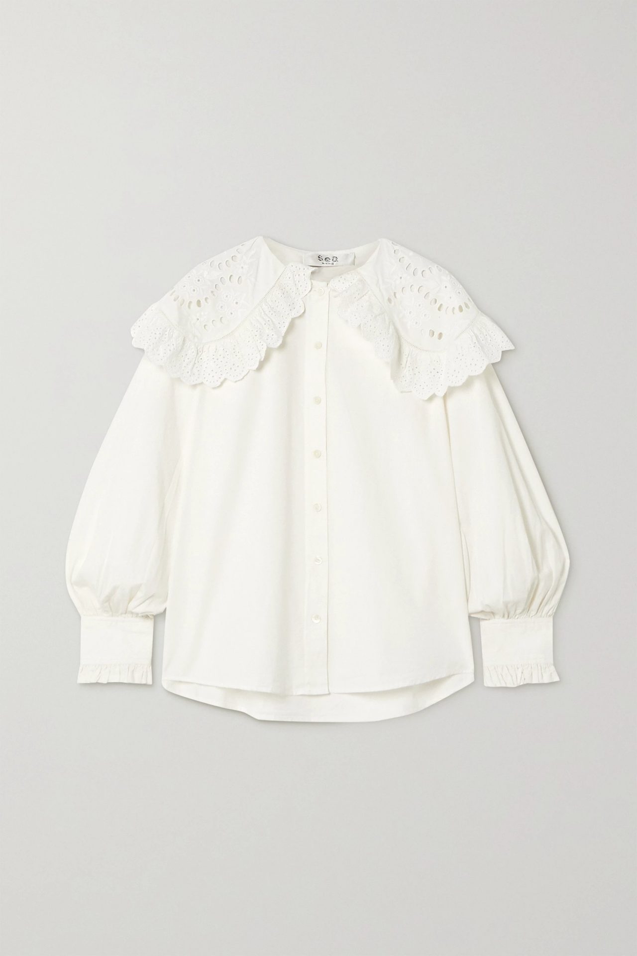 zara big collar shirt