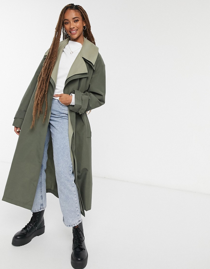 2 tone trench coat