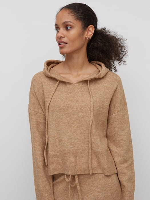 knitted womens hoodie