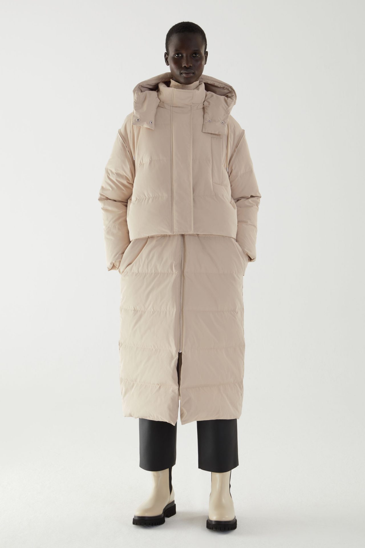 cos long puffer coat