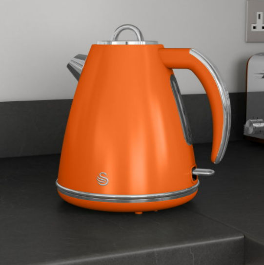 retro orange kettle and toaster