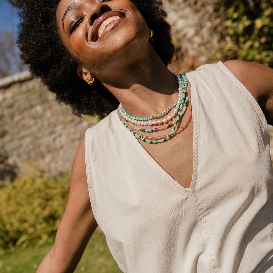 beaded necklace top