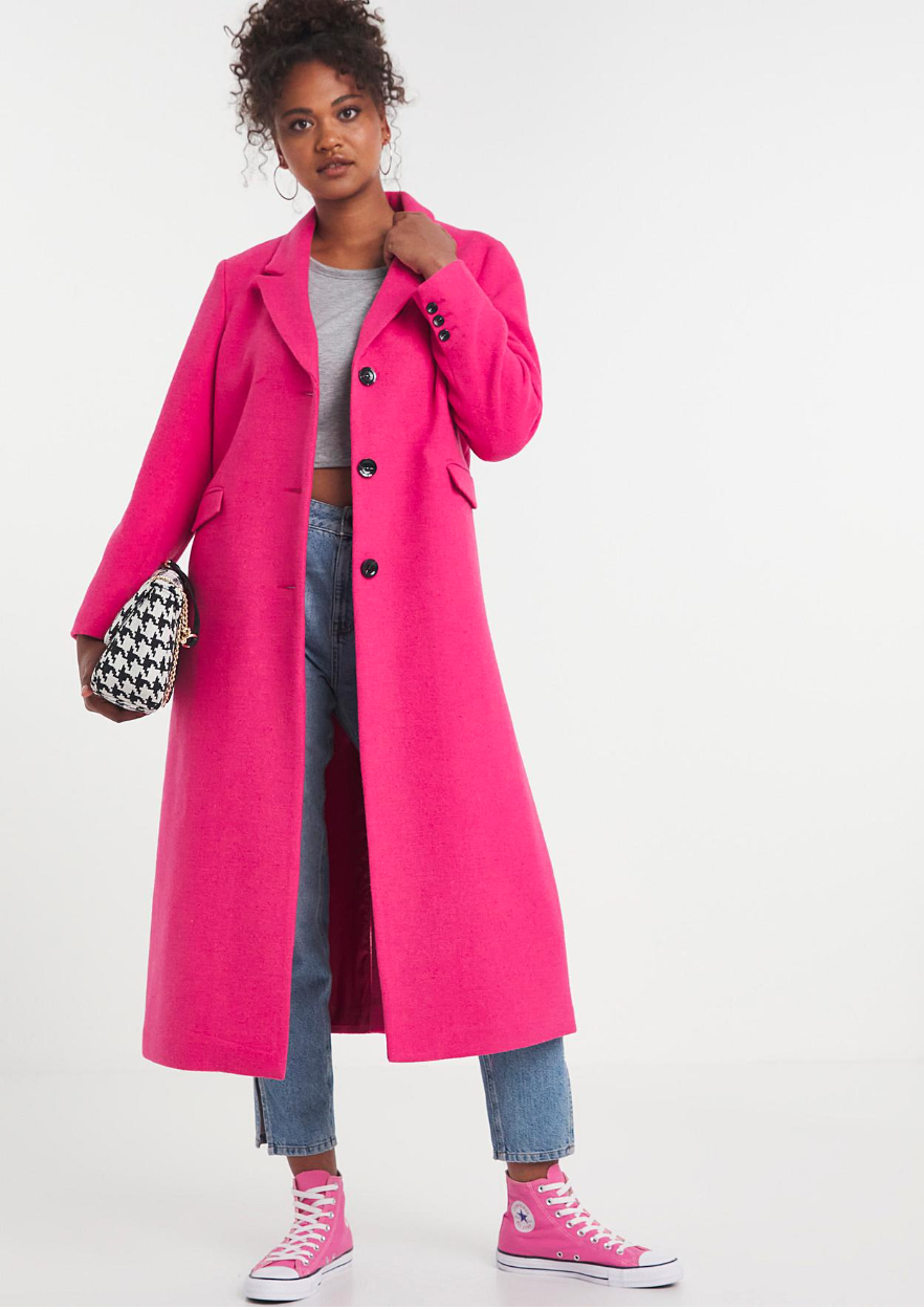 womens hot pink winter coat