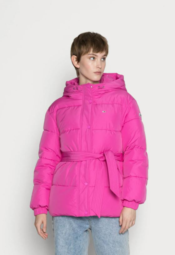 belted puffer tommy hilfiger