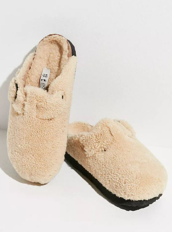 birkenstock fluffy slippers