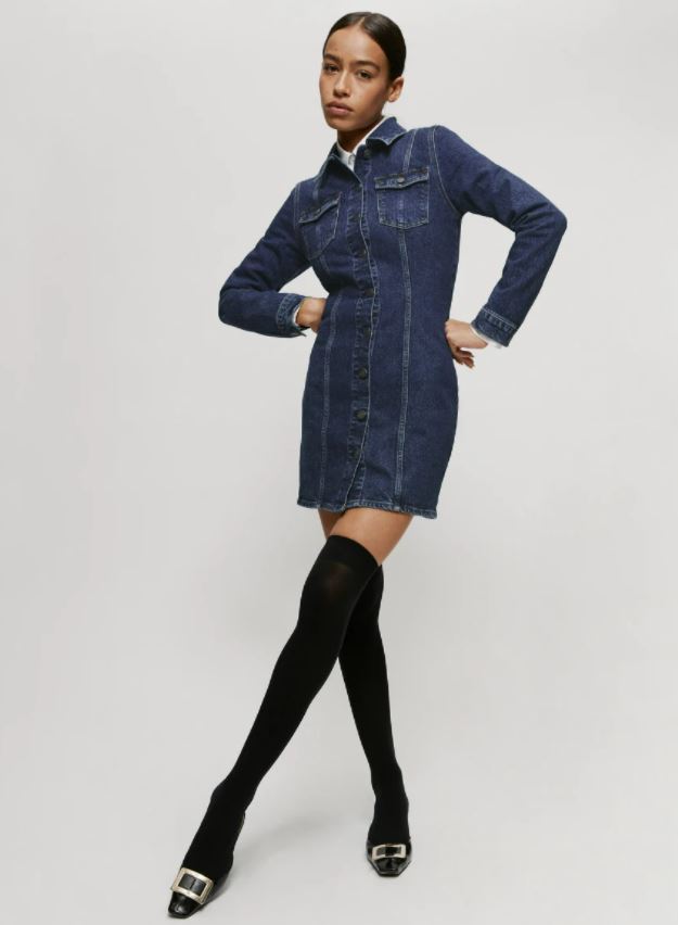 winter denim dress