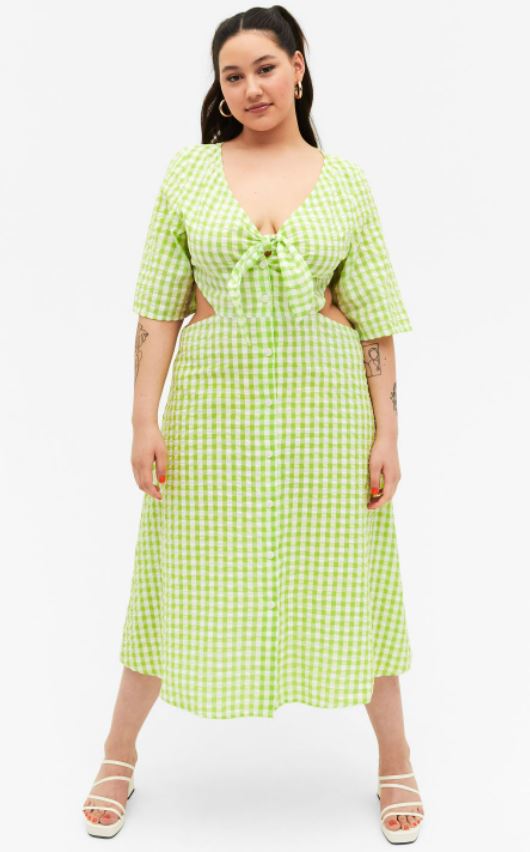 plus size seersucker dress