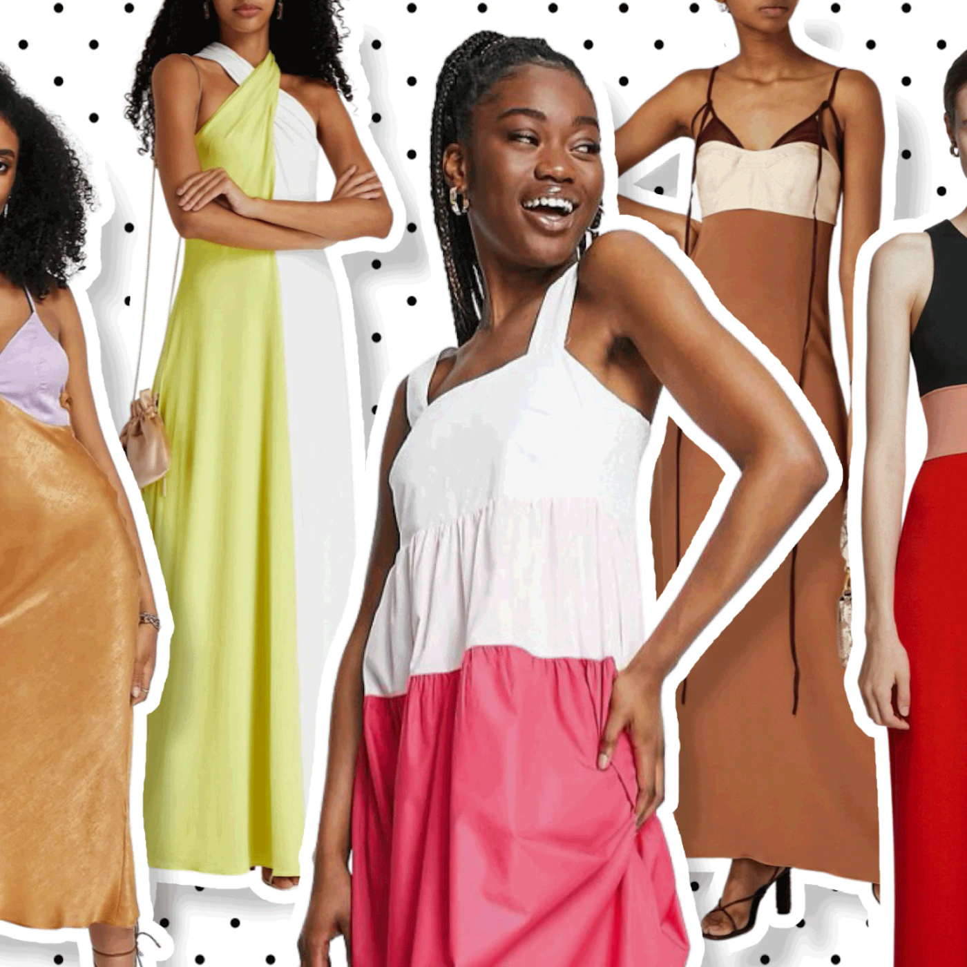 2022 summer trends: colour block dresses